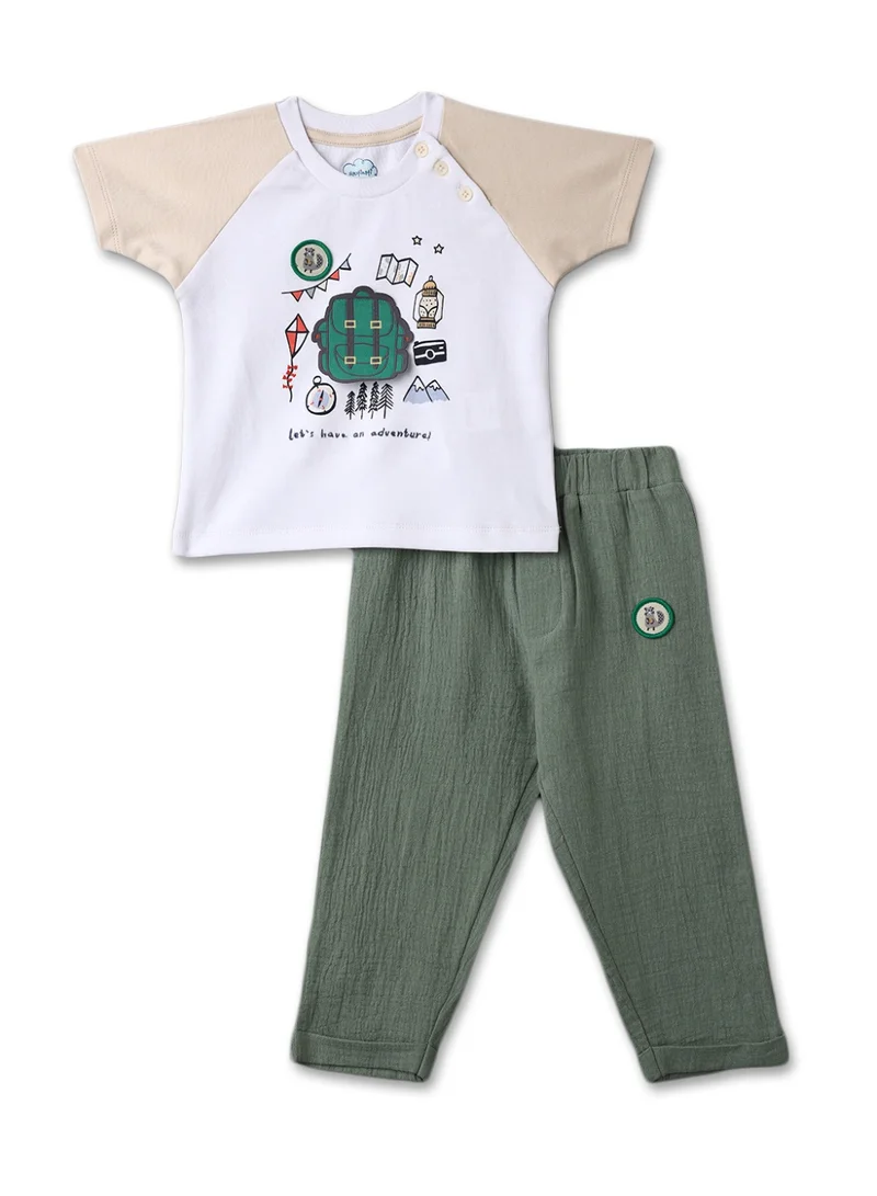 Nautinati  Cotton Co-ord Set for Boys | Boys Knitted Clothing Set | 0 to 2 Years for Kids | Best Price UAE